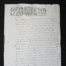 Manuscritos antiguos: AÑO 1819. CAGAS. GALICIA. PODER PARA COBRO CAUDALES Y HERENCIA. PUERTO Y CIUDAD DE KINGSTON, JAMAICA
