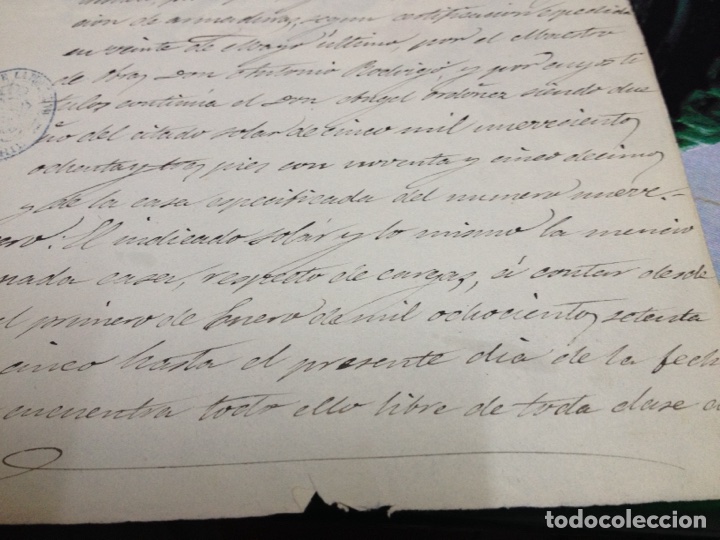 Manuscritos antiguos: Documento registro de la propiedad madrid 1880 - Foto 8