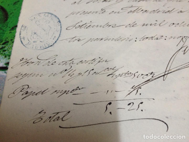 Manuscritos antiguos: Documento registro de la propiedad madrid 1880 - Foto 11