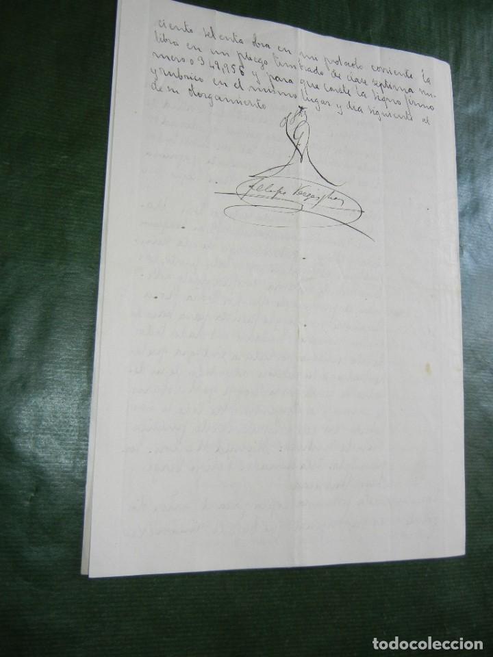 Manuscritos antiguos: PODER NOTARIA FELIPE VERGES Y MAS, SANT CELONI 1908 - Foto 2