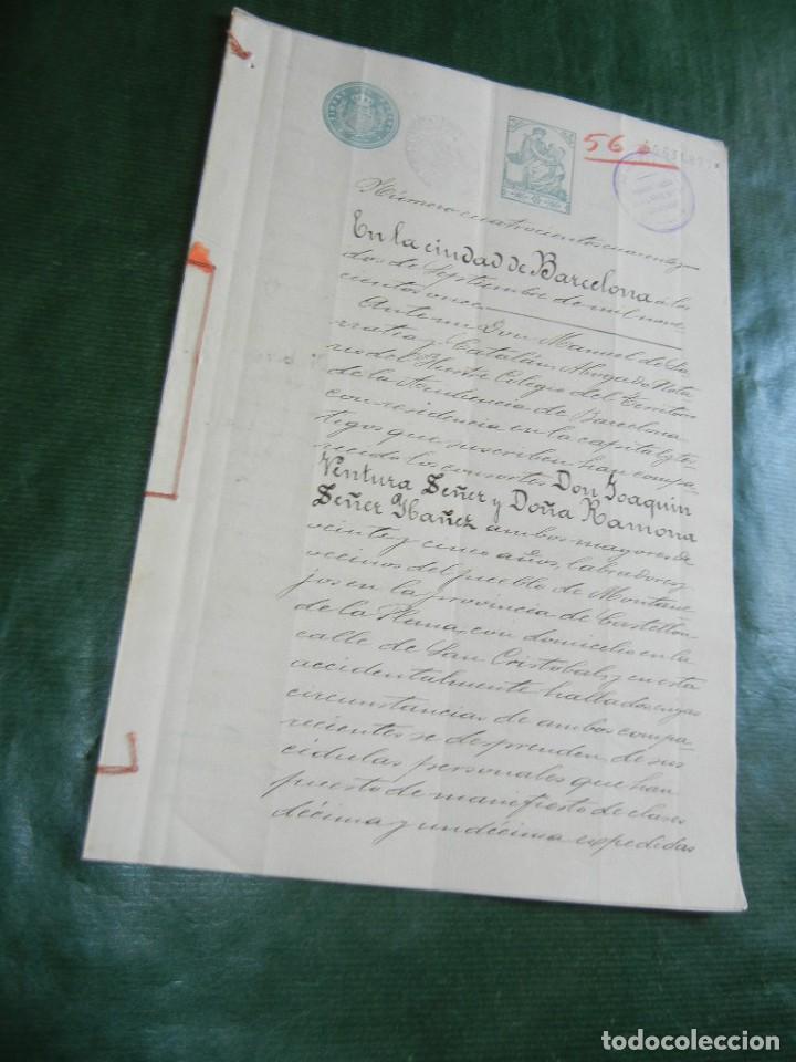 Manuscritos antiguos: PODER NOTARIA MANUEL LARRATEA Y CATALAN, BARCELONA 1911 - Foto 1