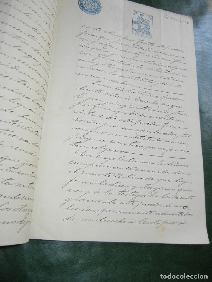 Manuscritos antiguos: PODER NOTARIA MANUEL LARRATEA Y CATALAN, BARCELONA 1911 - Foto 2