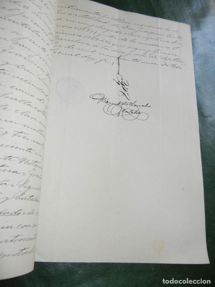 Manuscritos antiguos: PODER NOTARIA MANUEL LARRATEA Y CATALAN, BARCELONA 1911 - Foto 3