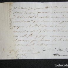 Manuscritos antiguos: AÑO 1841, LA MELGOSA. CUENCA. RECIBO Y FIRMA ALCALDE PAGOS ORDINARIOS DEL CONDE DE TORREJÓN. . Lote 87621972