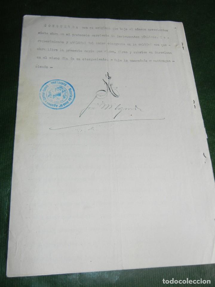 Manuscritos antiguos: PODER NOTARIA JOSE MARIA AGUIRRE Y SERRAT-CALVO, BARCELONA 1931 - Foto 2