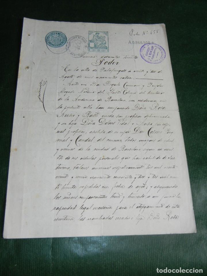 Manuscritos antiguos: PODER NOTARIA REGULO CUMANE Y PUJOLAR, PALAFRUGELL, 1914 - Foto 1