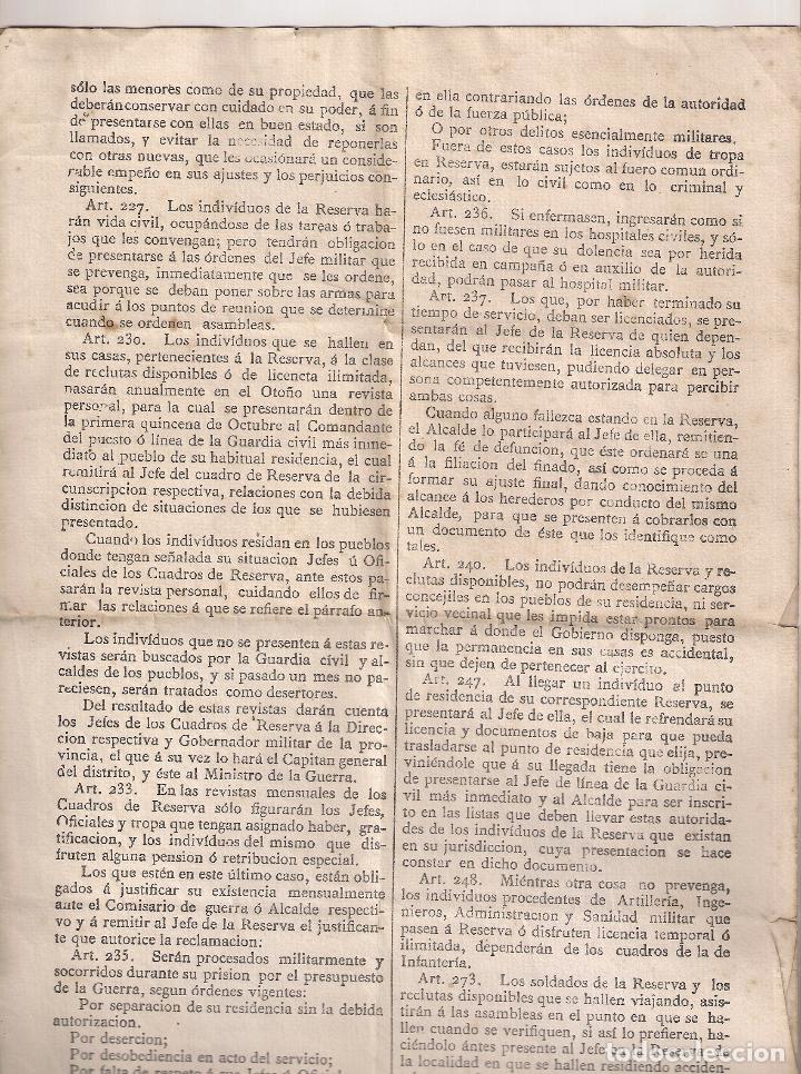 Manuscritos antiguos: DOCUMENTO MILITAR ORIGINAL - A&Ntilde;O 1883- EL DIRECTOR GENERAL DE INFANTER&Iacute;A ... - Foto 3