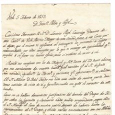 Manuscritos antiguos: CARTA MANUSCRITA EN FECHA 5 DE FEBRERO DE 1853