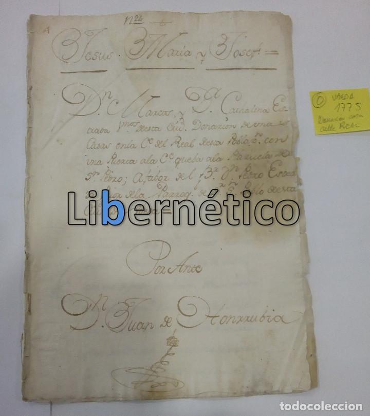 Manuscritos antiguos: Manuscrito. Escritura donaci&oacute;n de casa. &Uacute;beda 1775 - Foto 1