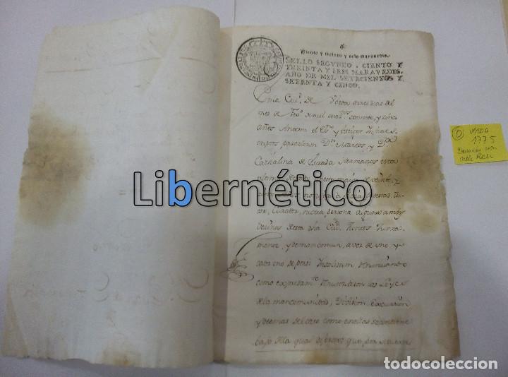 Manuscritos antiguos: Manuscrito. Escritura donaci&oacute;n de casa. &Uacute;beda 1775 - Foto 2