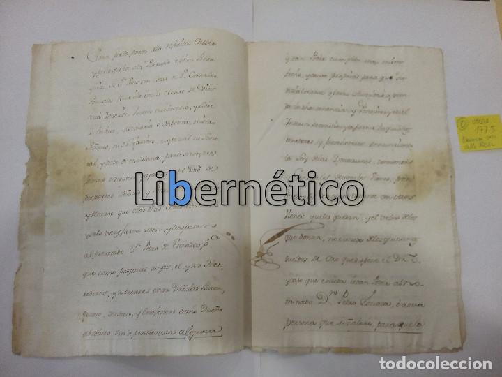 Manuscritos antiguos: Manuscrito. Escritura donaci&oacute;n de casa. &Uacute;beda 1775 - Foto 3