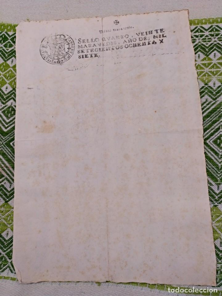 Manuscritos antiguos: 20 MARAVEDIS DOCUMENTO DE 1787 - Foto 1