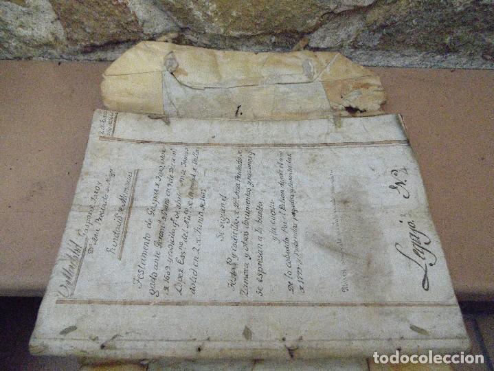 Manuscritos antiguos: TESTAMENTO MANUSCRITO 1609 - Foto 2