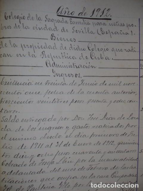 Ancient Manuscripts: FUNDACION GERTRUDIS ZUAZO SEVILLA COLEGIO SAGRADA FAMILIA CONTABILIDAD A&Ntilde;OS DEL 1912 AL1942.3 LIBRO