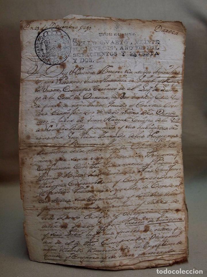Manuscritos antiguos: DOCUMENTO NOTARIAL, ESCRITURA COMPRA VENTA, NOMBREVILLA, DAROCA, 1772 - Foto 2