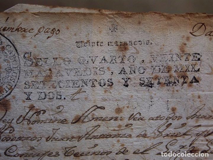 Manuscritos antiguos: DOCUMENTO NOTARIAL, ESCRITURA COMPRA VENTA, NOMBREVILLA, DAROCA, 1772 - Foto 3