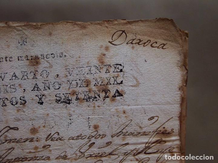 Manuscritos antiguos: DOCUMENTO NOTARIAL, ESCRITURA COMPRA VENTA, NOMBREVILLA, DAROCA, 1772 - Foto 4