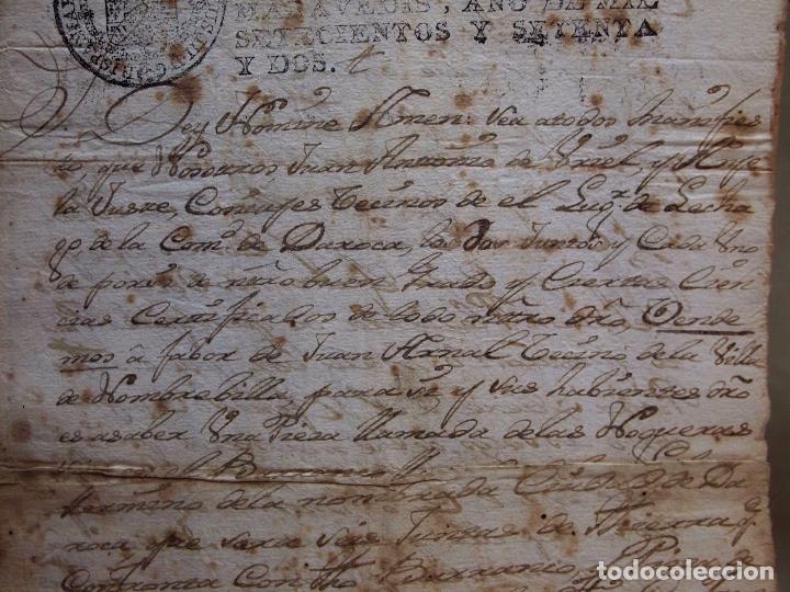 Manuscritos antiguos: DOCUMENTO NOTARIAL, ESCRITURA COMPRA VENTA, NOMBREVILLA, DAROCA, 1772 - Foto 5