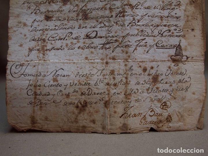 Manuscritos antiguos: DOCUMENTO NOTARIAL, ESCRITURA COMPRA VENTA, NOMBREVILLA, DAROCA, 1772 - Foto 12
