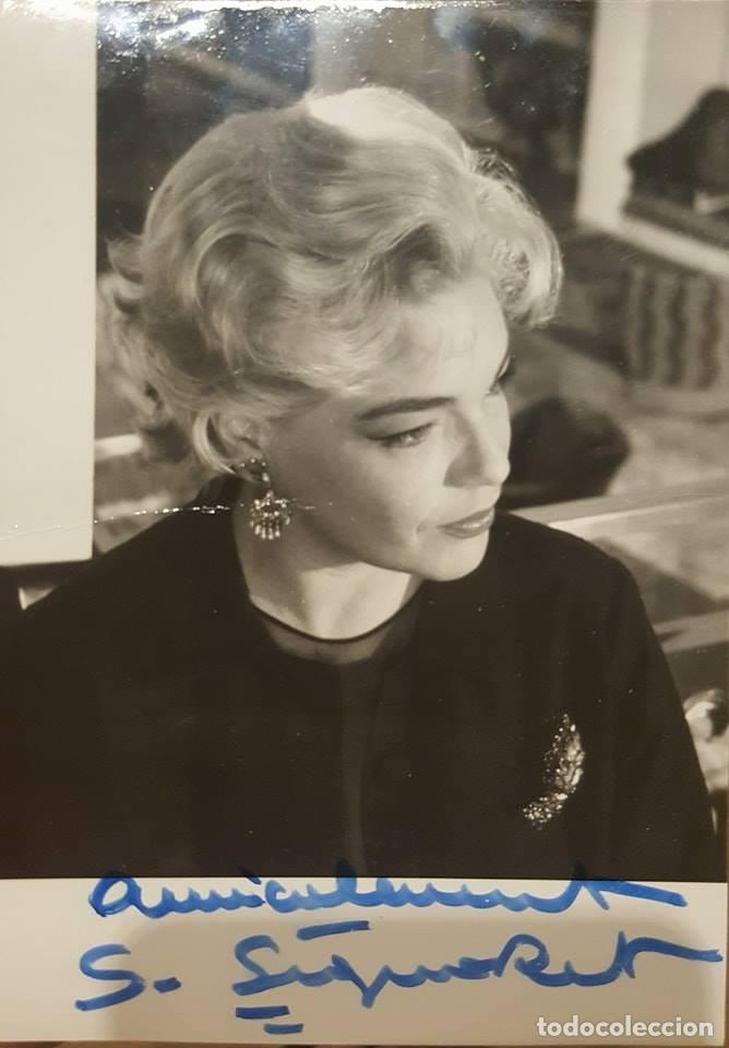 Manuscritos antiguos: AUT&Oacute;GRAFO SIMONE SIGNORET (1921-1985) - Foto 1