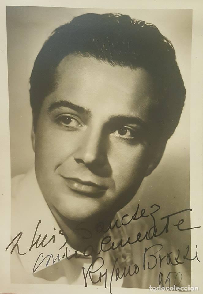Manuscritos antiguos: AUT&Oacute;GRAFO ROSSANO BRAZZI (1916-1994) - Foto 1
