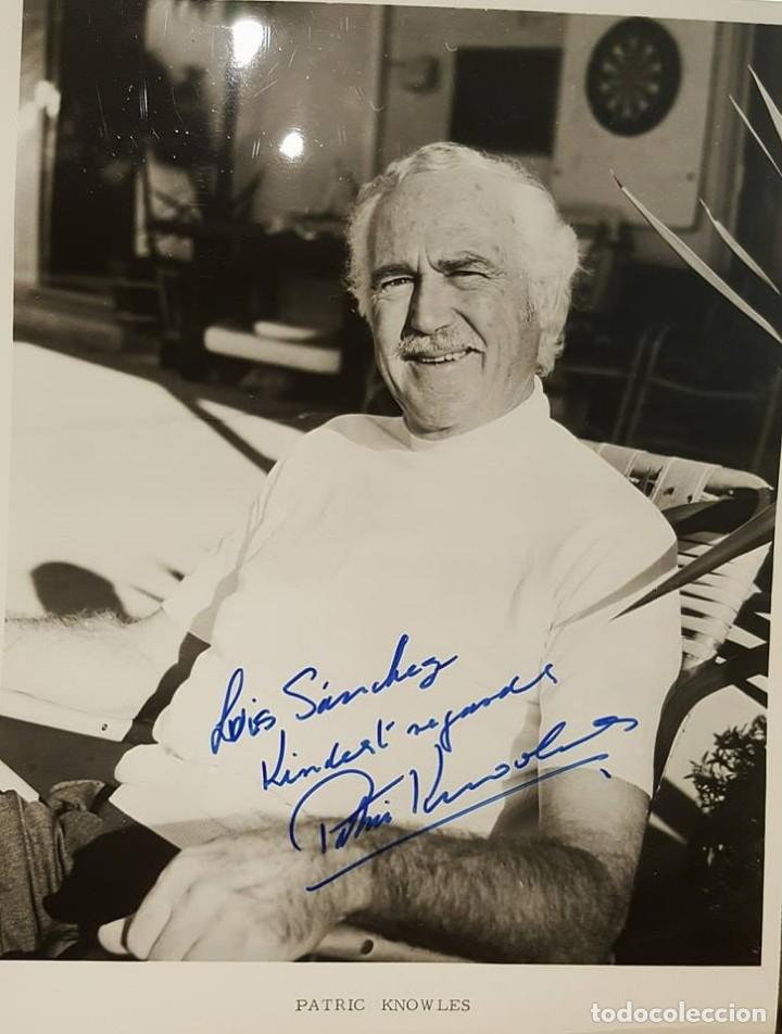 Manuscritos antiguos: AUT&Oacute;GRAFO PATRIC KNOWLES (1911-1995) - Foto 1