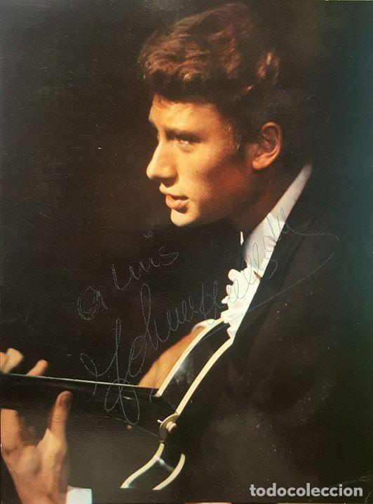 Manuscritos antiguos: AUT&Oacute;GRAFO JOHNNY HALLYDAY (1943-2017) - Foto 1
