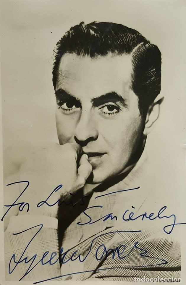 Manuscritos antiguos: AUT&Oacute;GRAFO TYRONE POWER (1914-1958) - Foto 1