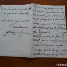 Manuscritos antiguos: EL CINEMATÓGRAFO Y LA ENSEÑANZA, POR UN ACADÉMICO, 1918. Lote 104889483