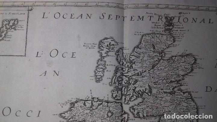 Manuscritos antiguos: Mapa del Reino Unido. Original a&ntilde;o 1662 - Foto 3