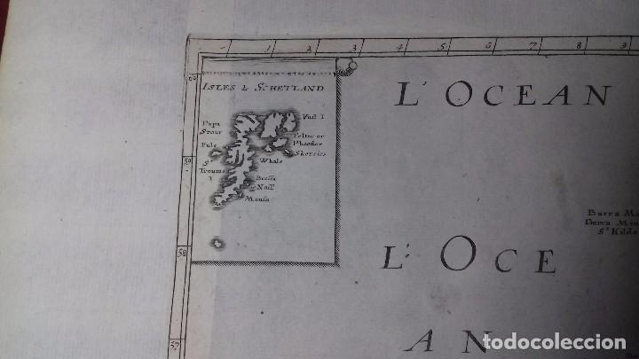 Manuscritos antiguos: Mapa del Reino Unido. Original a&ntilde;o 1662 - Foto 5