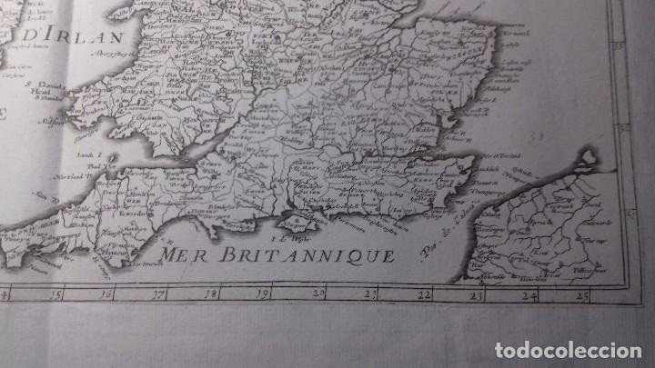 Manuscritos antiguos: Mapa del Reino Unido. Original a&ntilde;o 1662 - Foto 7
