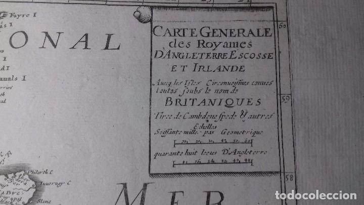 Manuscritos antiguos: Mapa del Reino Unido. Original a&ntilde;o 1662 - Foto 9