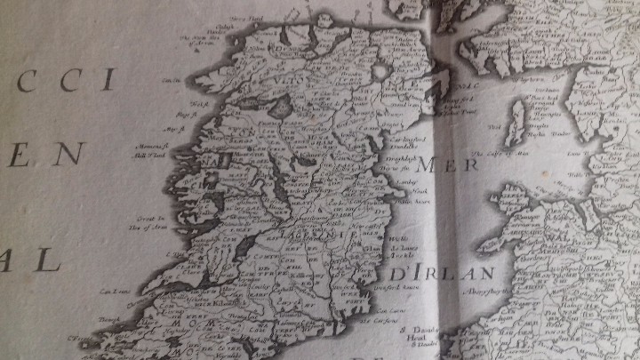 Manuscritos antiguos: Mapa del Reino Unido. Original a&ntilde;o 1662 - Foto 17
