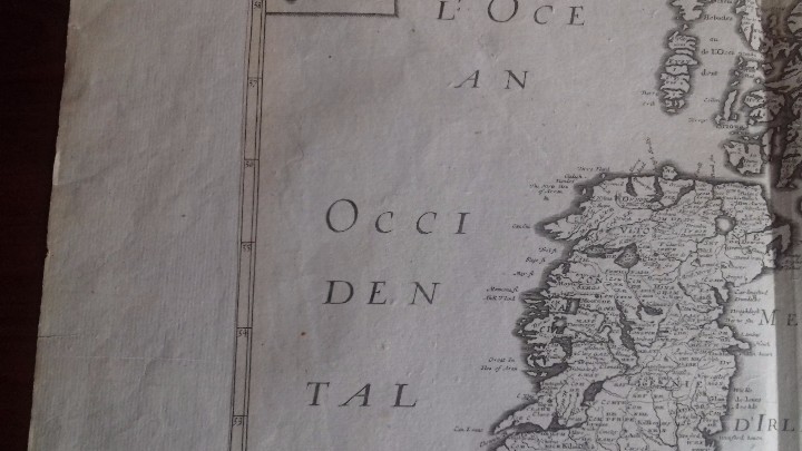 Manuscritos antiguos: Mapa del Reino Unido. Original a&ntilde;o 1662 - Foto 18