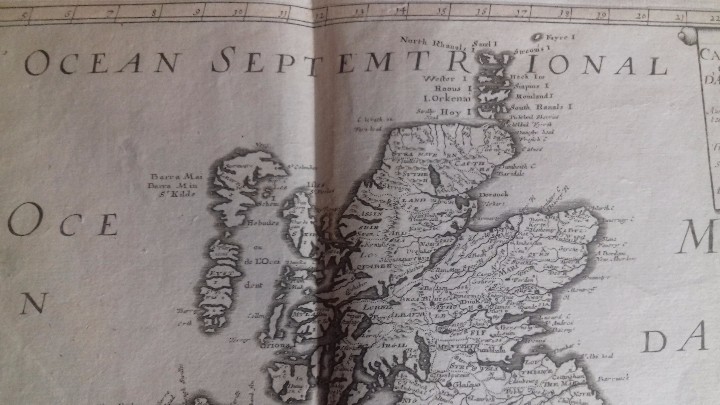 Manuscritos antiguos: Mapa del Reino Unido. Original a&ntilde;o 1662 - Foto 20