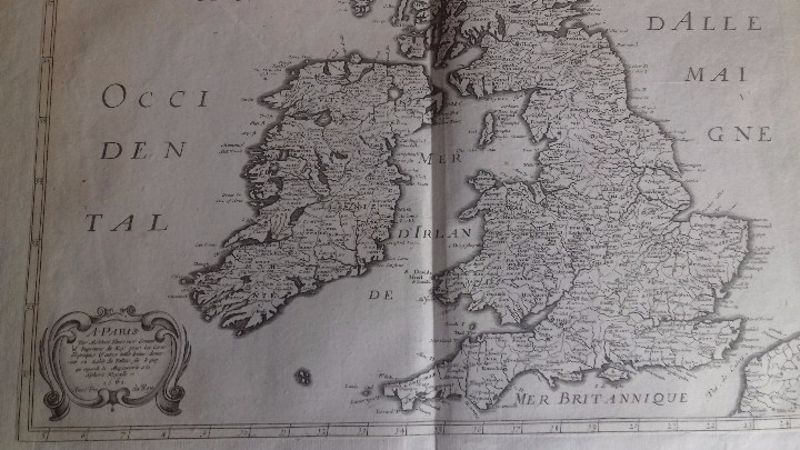 Manuscritos antiguos: Mapa del Reino Unido. Original a&ntilde;o 1662 - Foto 24