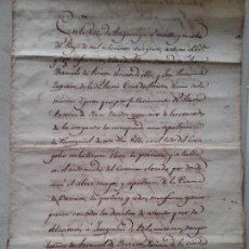 Manuscritos antiguos: ESCRITURA 1817 DE CESIÓN O TRASPASO A HEREDEROS DE SEPULTURA PARROQUIAL ARRIGARRAGA. Lote 113138871