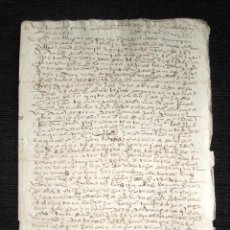 Manuscritos antiguos: AÑO 1586. DOCUMENTO MANUSCRITO ORIGINAL SIGLO XVI. ESPAÑA. 