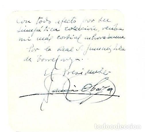 Manuscritos antiguos: SIGNED. FIRMA. PRESIDENTE DE LA GIMNASTICA DE TORRELAVEGA - Foto 1