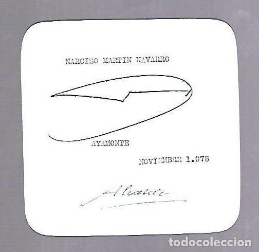 Manuscritos antiguos: SIGNED. FIRMA. NARCISO MARTIN NAVARRO. ALCALDE DE AYAMONTE - Foto 1