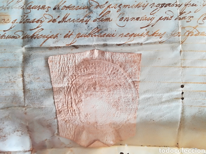 Manuscritos antiguos: Antiguo pergamino con sellos Hieronymus... - Foto 8