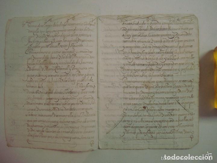 Manuscrits anciens: MANUSCRITO DE 1679.DE CAPITOLS MATRIMONIALS. GERONA..TEXTO CATAL&Aacute;N.16 P&Aacute;GINAS