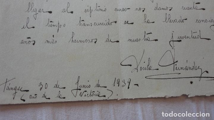 Manuscritos antiguos: ANTIGUA NOTA MANUSCRITA.TANGER 1939 - Foto 2