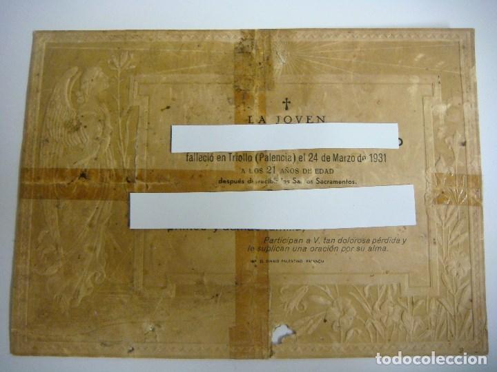 Manuscritos antiguos: ESQUELA ANTIGUO DEL A&Ntilde;O 1931 (#) - Foto 1