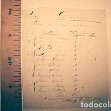 Manuscritos antiguos: ANTIGUO DOCUMENTO LANCEROS DE LA REINA VICTORIA EUGENIA Y ALFONSO XIII. AÑO 1892.. Lote 127590511