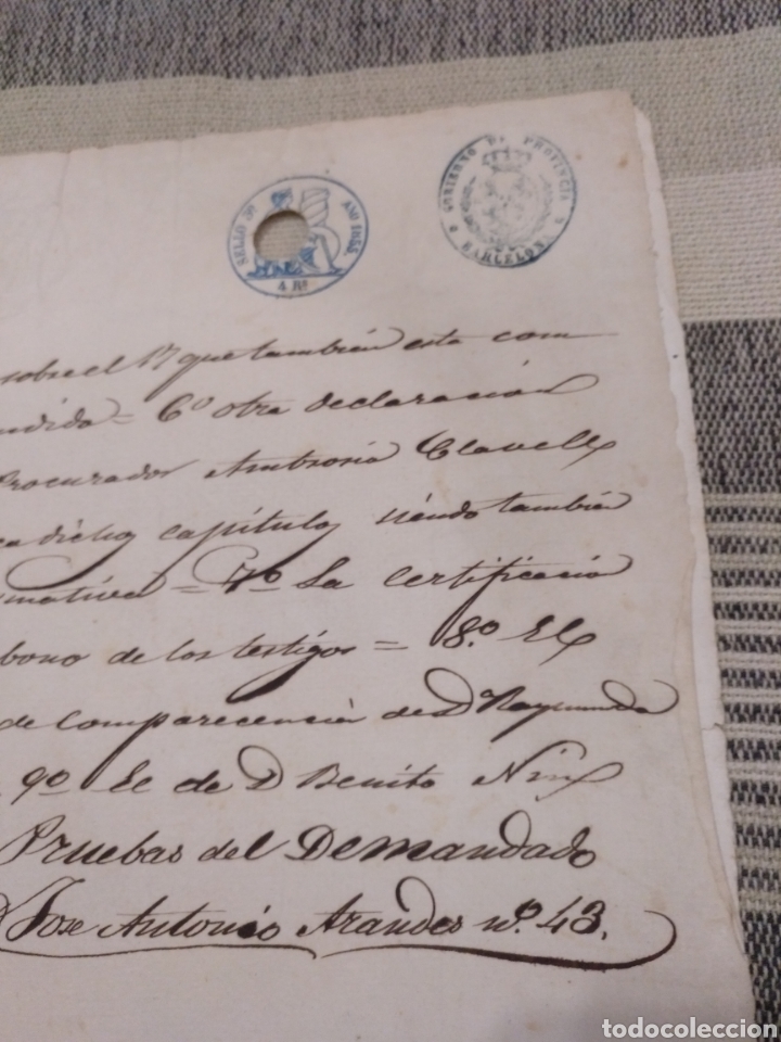 Manuscritos antiguos: Documento de dos hojas 1855 - Foto 2
