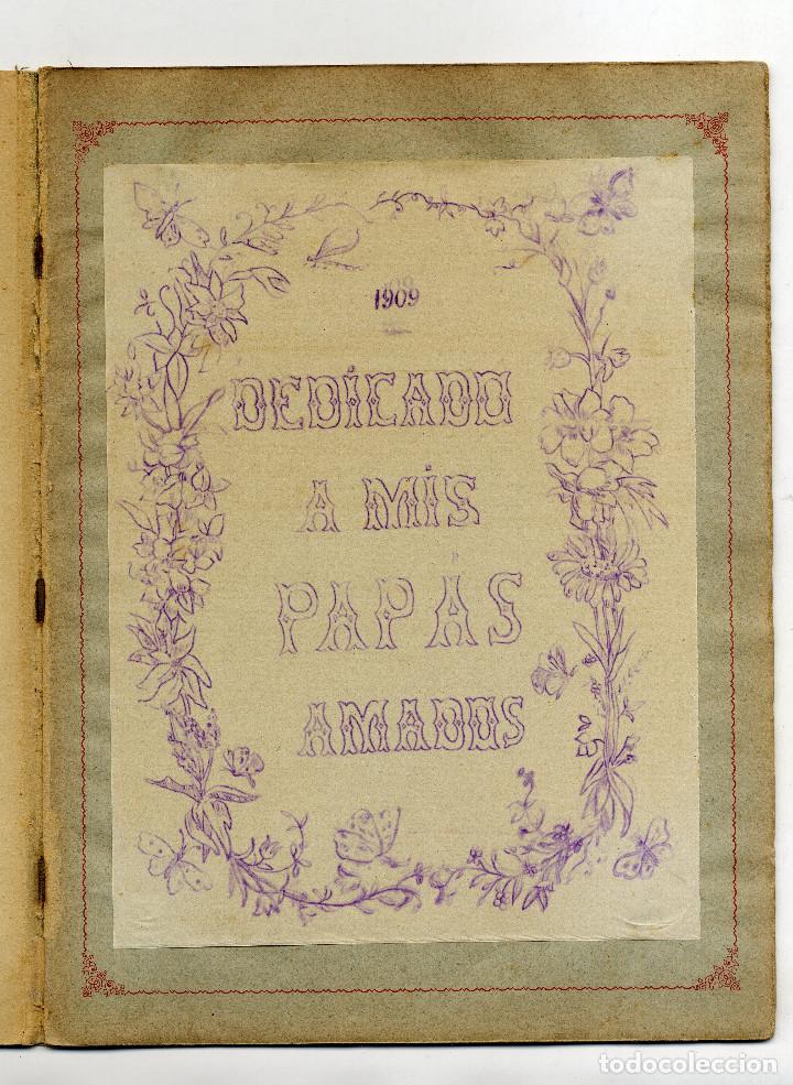 Manuscritos antiguos: Palma, Colegio Hispano-Franc&eacute;s. Trabajo escolar. 1909. - Foto 2