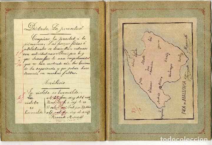 Manuscritos antiguos: Palma, Colegio Hispano-Franc&eacute;s. Trabajo escolar. 1909. - Foto 3