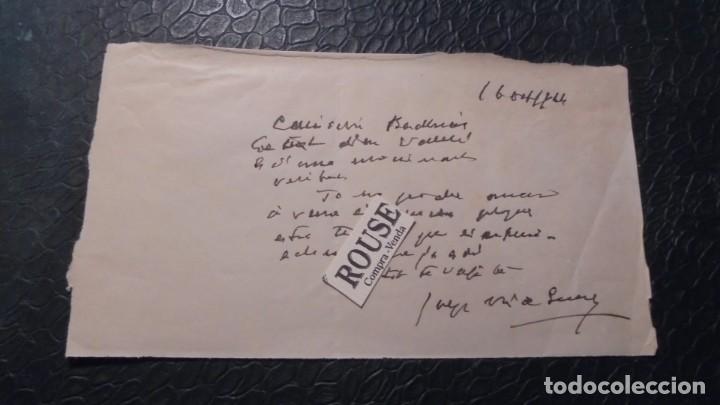 Manuscritos antigos: JOSEP MARIA DE SUCRE / ANTONI BADRINAS CARTA AUTOGRAFA DE J. M. DE SURE , PINTOR CRITICO DE ARTE ,